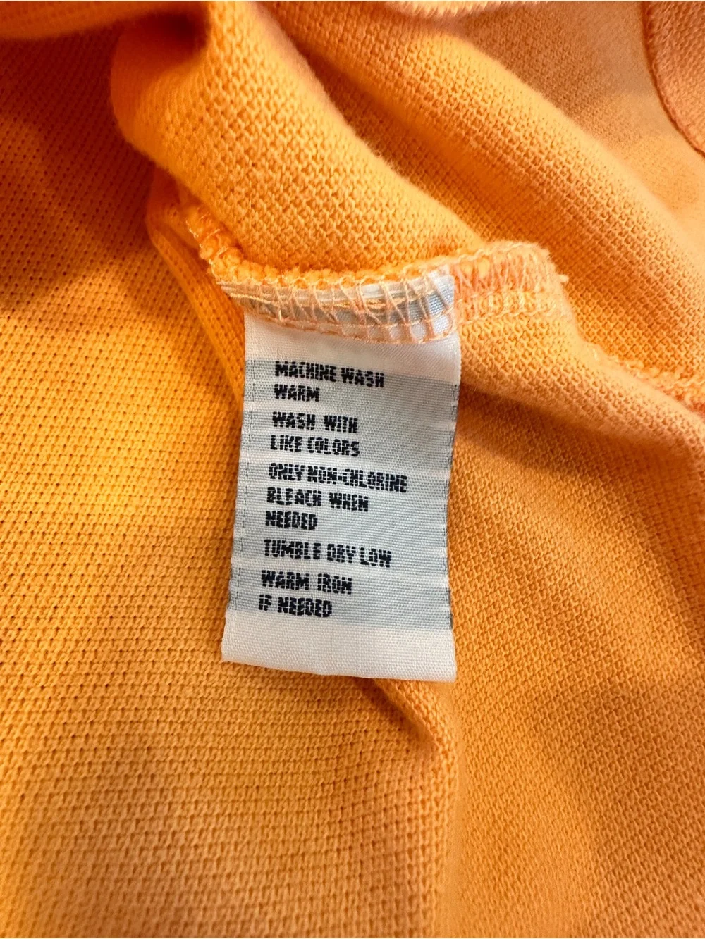 Polo Ralph Lauren Orange Polo Shirt Men's Size L Navy Pony Logo Cotton